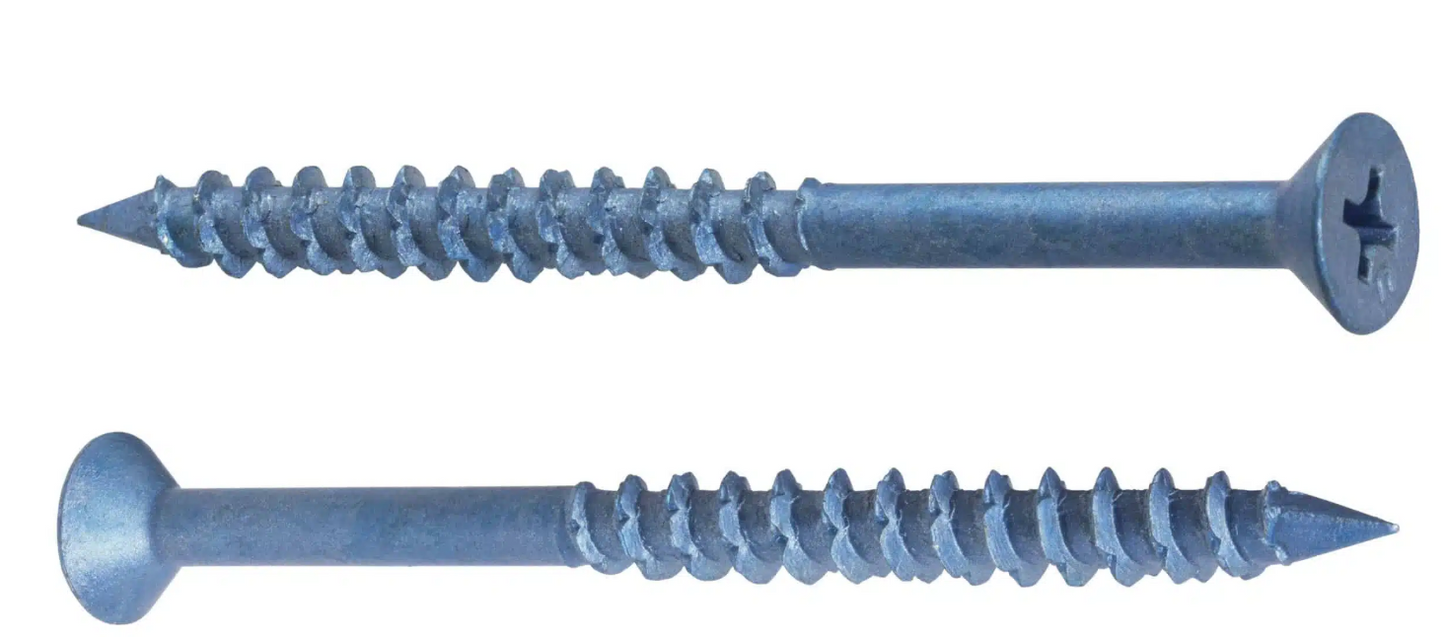 Super SCRU-IT® Anchors – Bulk Packs – Blue RUSPRO® Coated – Phillips Flat-Head 1/4 X 3-1/4 100PCS