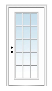 34*80 Left Side Single Door Full Glass
