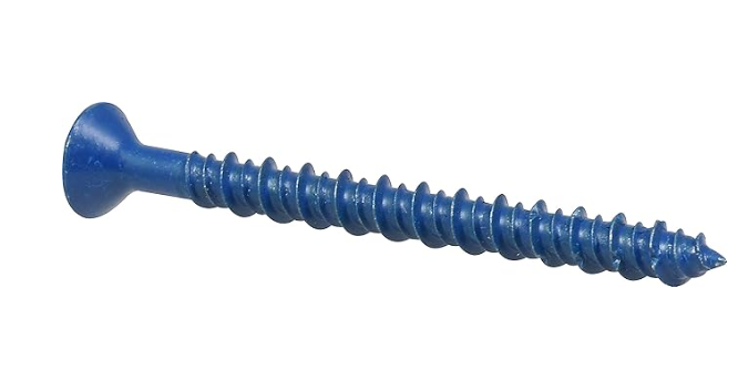 Blue Flat-Head Screw 5"