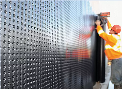 8 ft. x 65.6 ft. System Platon Foundation Wrap Membrane (525 sq. ft. per Roll) Waterproofing
