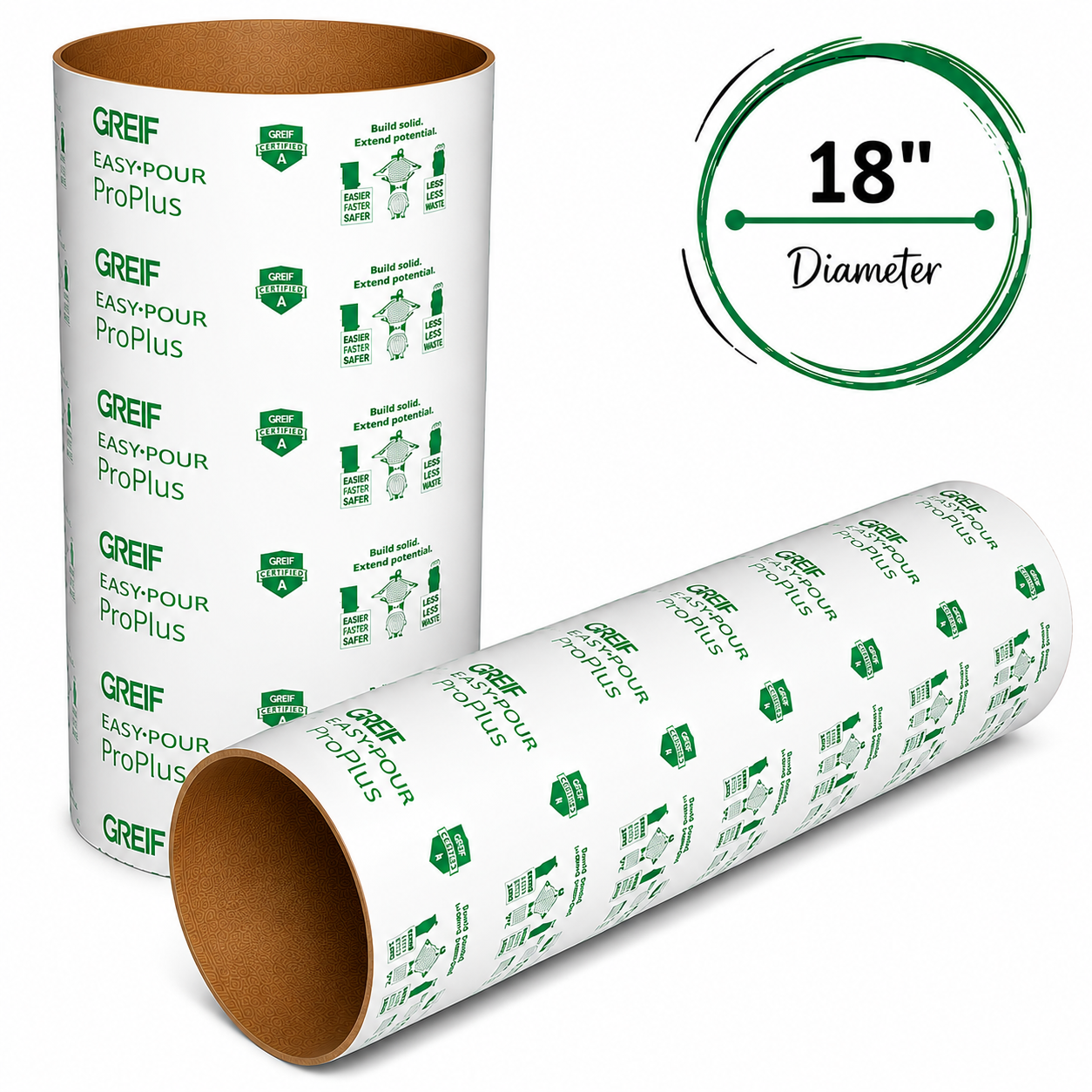 18″x12' EasyPour Concrete Forming Tube / Sonotube