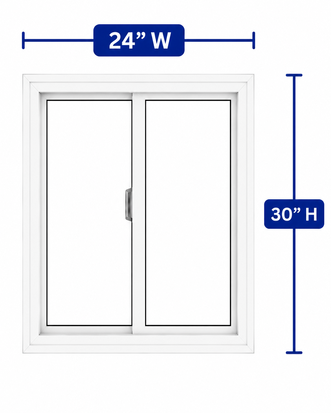 Double Slider Window 24-inch W x 30-inch H
