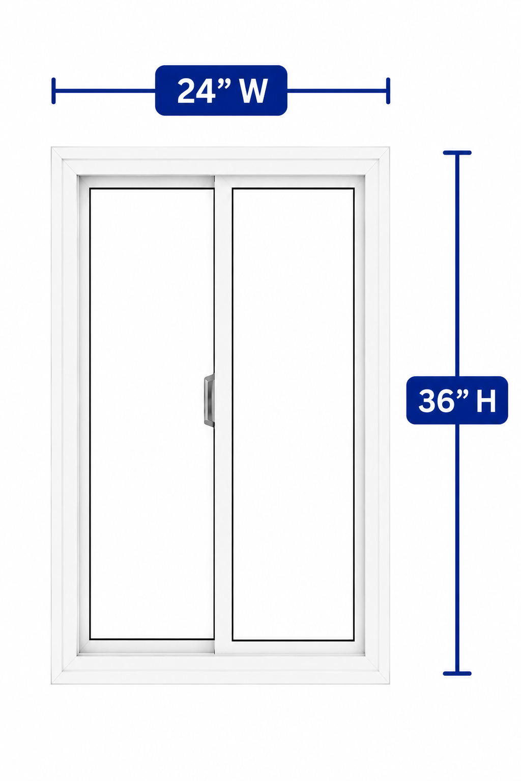 Double Slider Window 24-inch W x 36-inch H