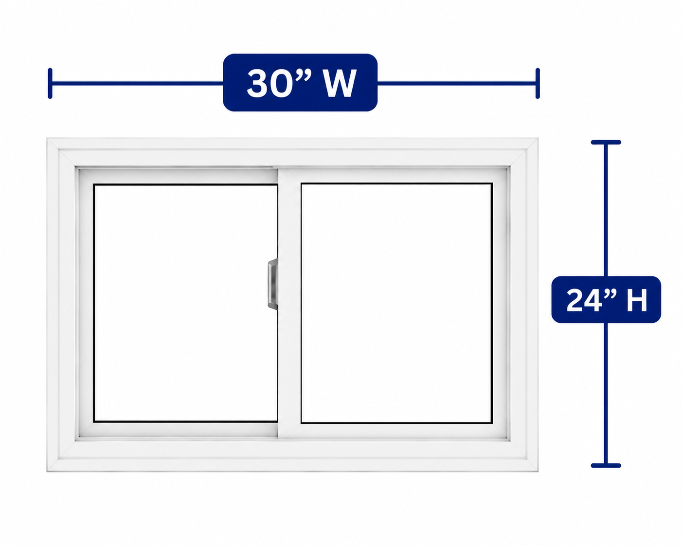 Double Slider Window 30-inch W x 24-inch H