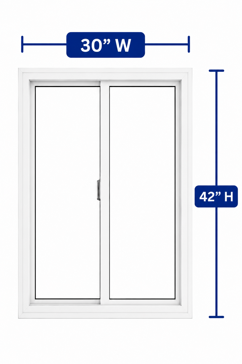 Double Slider Window 30-inch W x 42-inch H