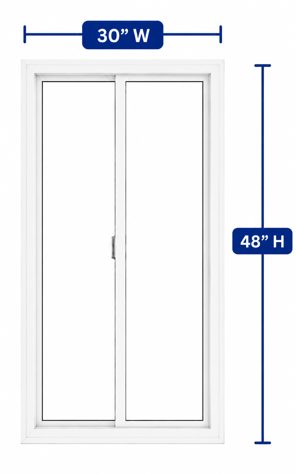 Double Slider Window 30-inch W x 48-inch H