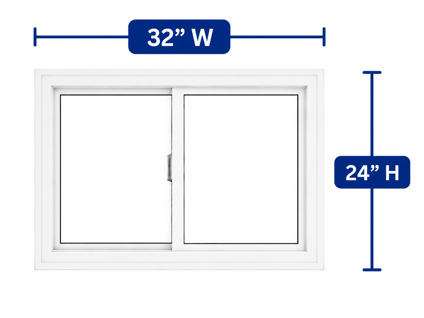 Double Slider Window 32-inch W x 24-inch H