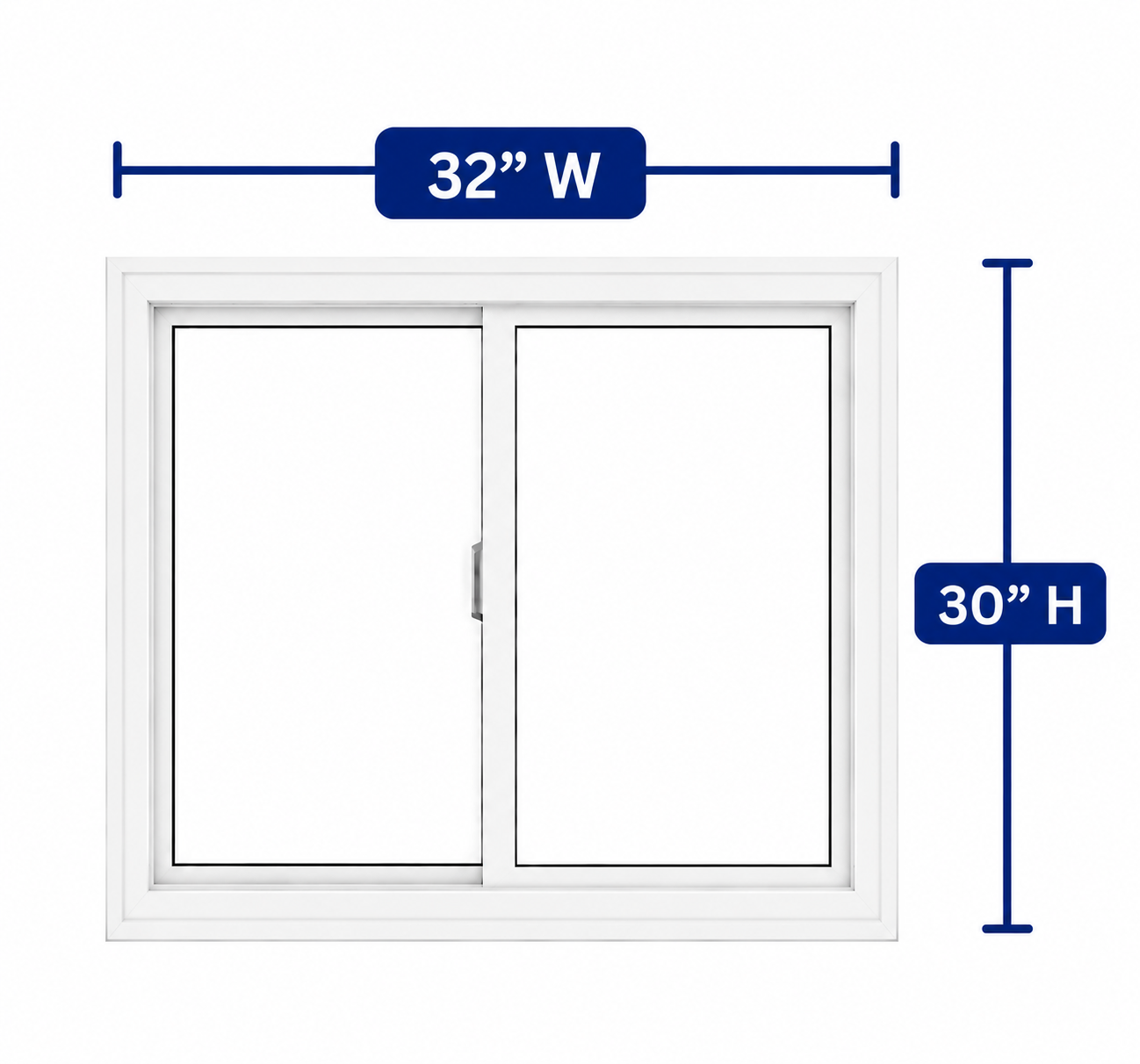 Double Slider Window 32-inch W x 30-inch H