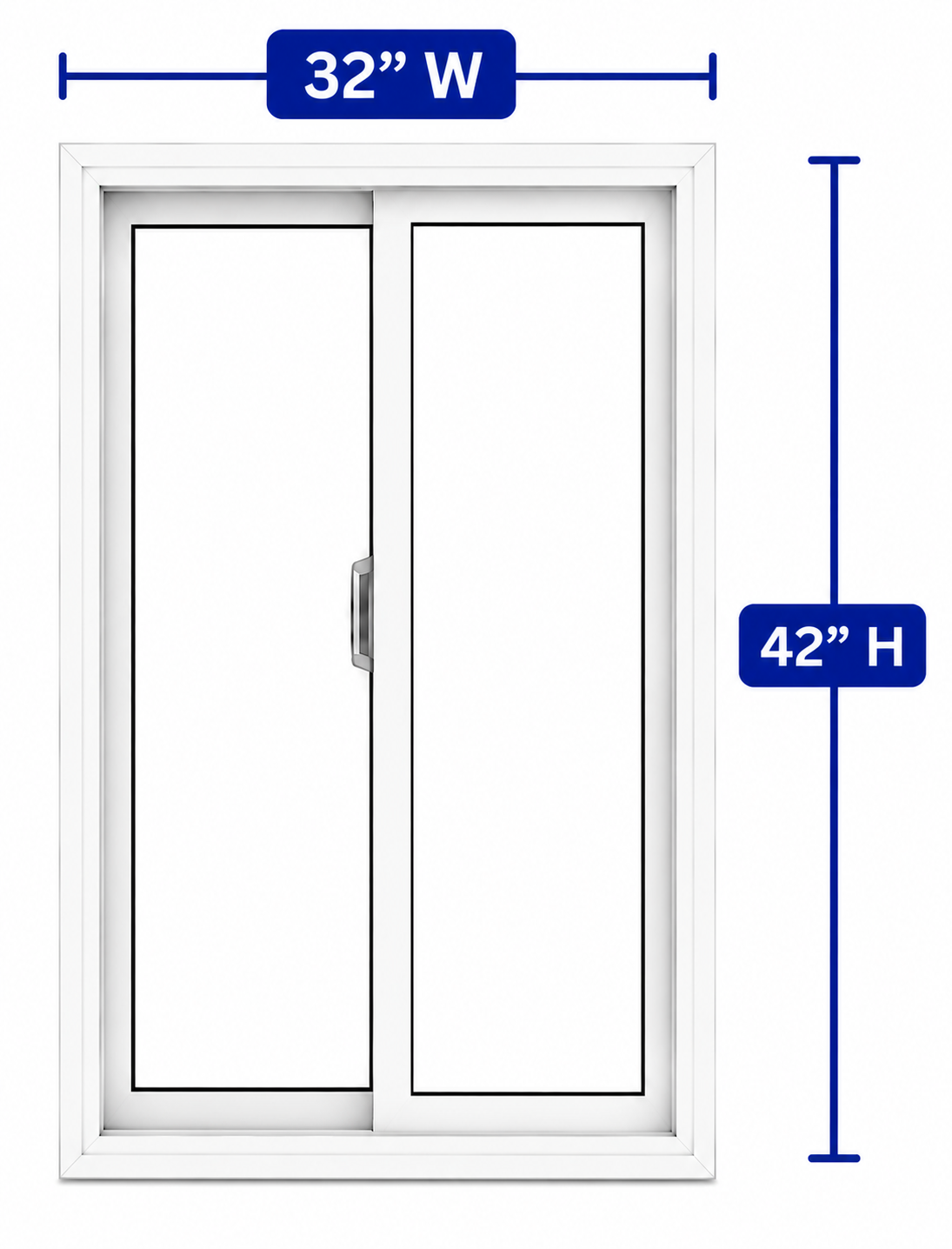 Double Slider Window 32-inch W x 42-inch H