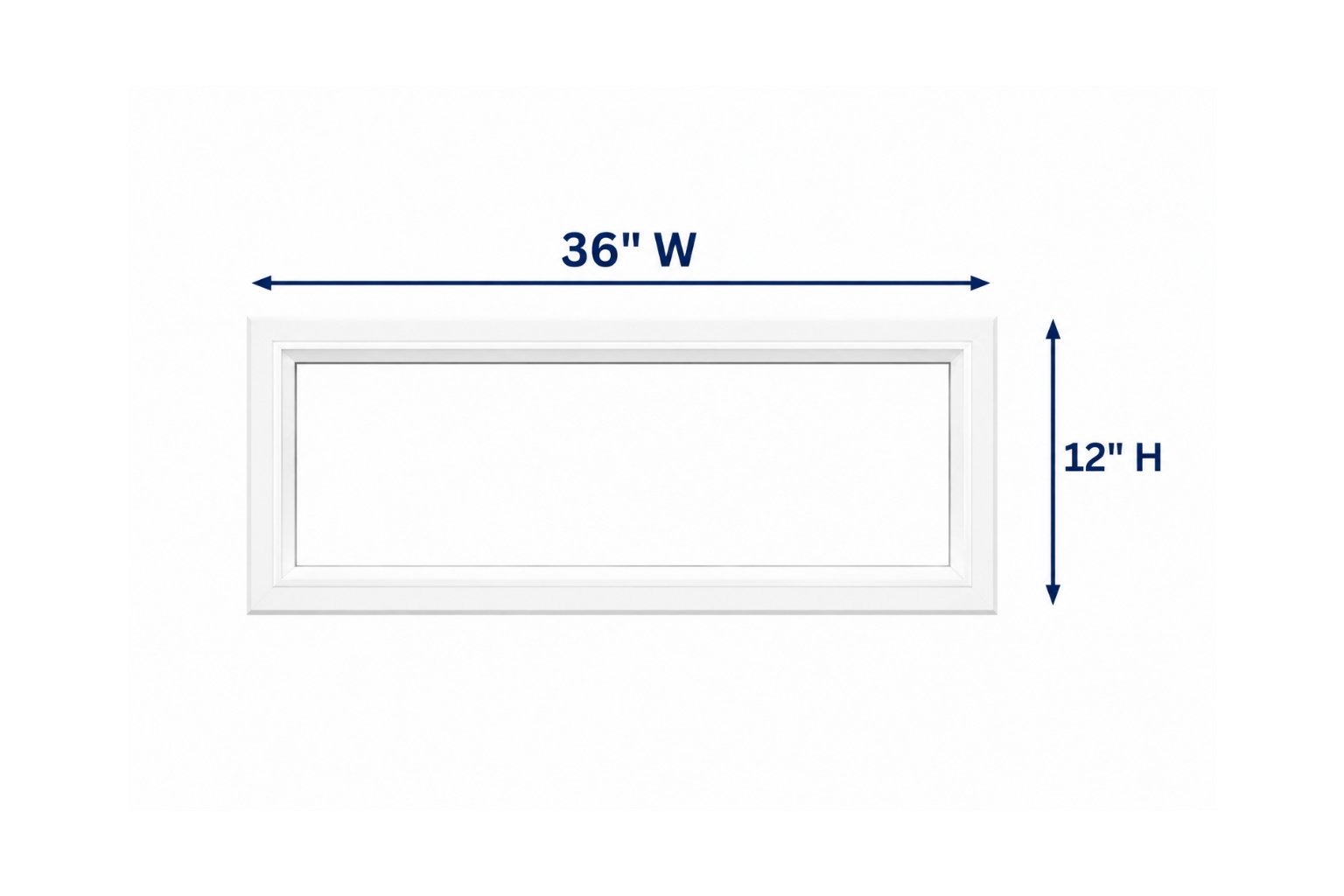 Fixed Window Box 36X12