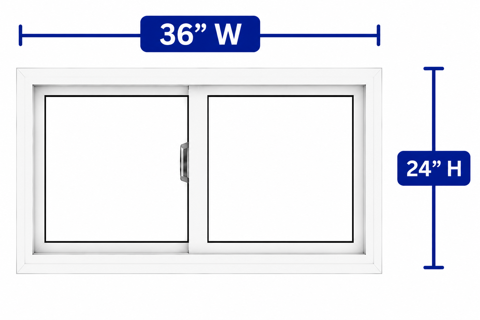 Double Slider Window 36-inch W x 24-inch H