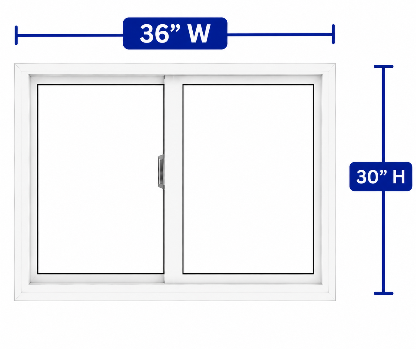 Double Slider Window 36-inch W x 30-inch H