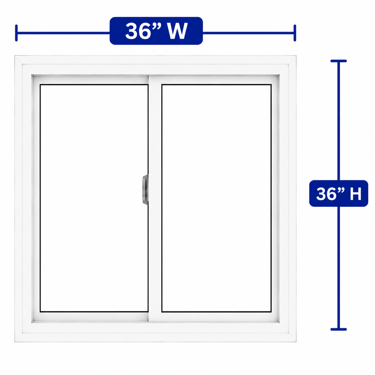 Double Slider Window 36-inch W x 36-inch H