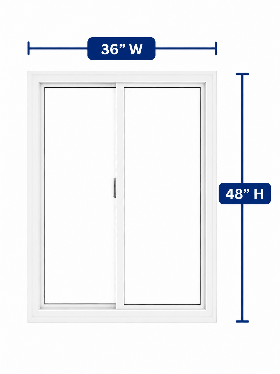 Double Slider Window 36-inch W x 48-inch H