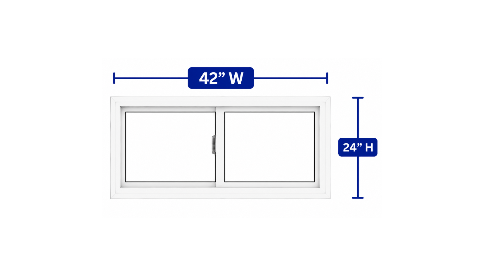 Double Slider Window 42-inch W x 24-inch H