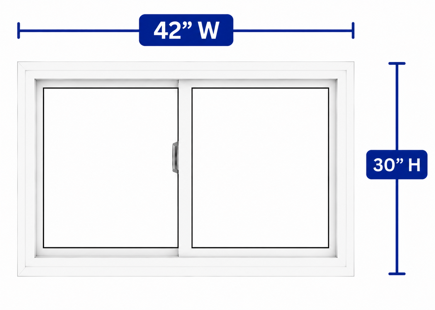 Double Slider Window 42-inch W x 30-inch H