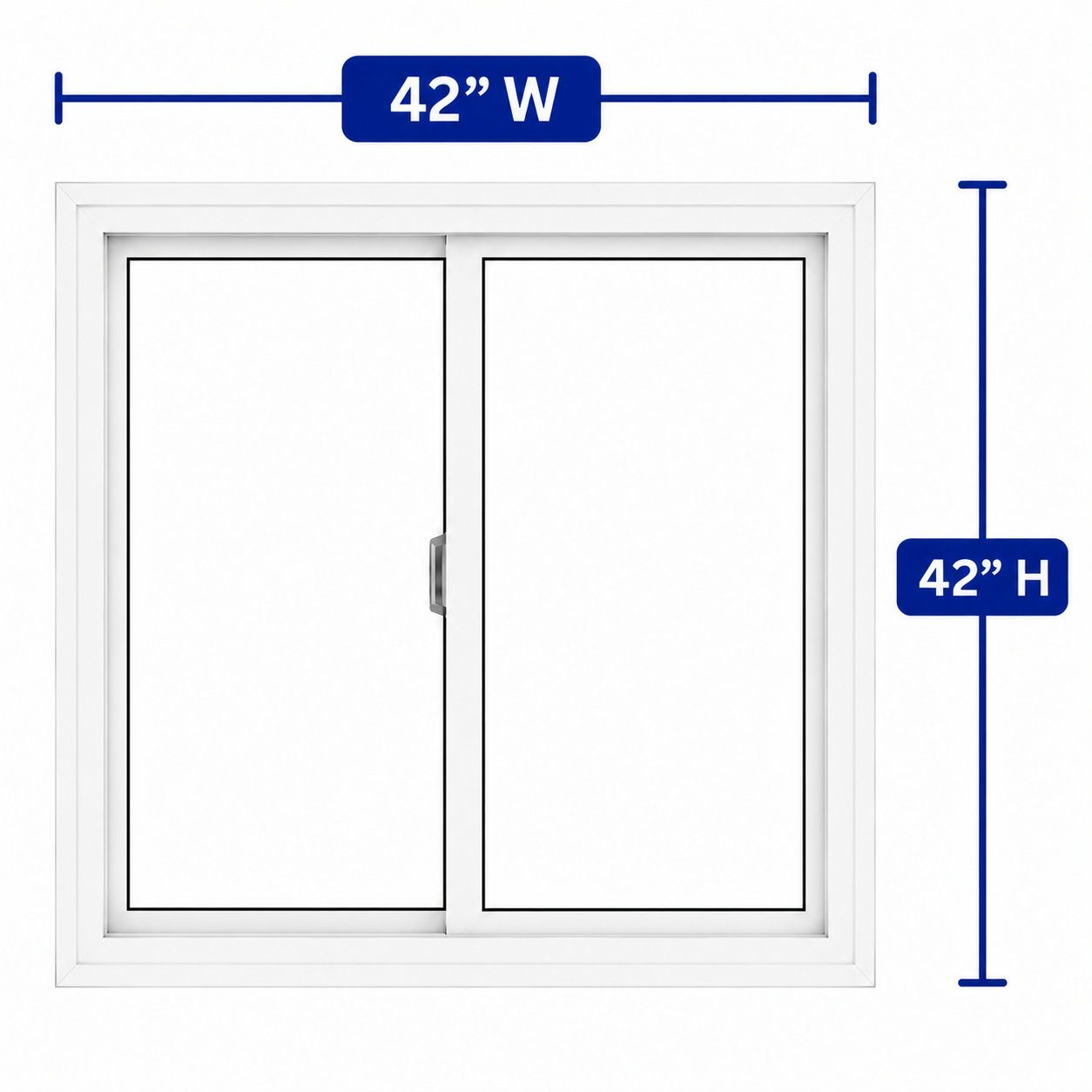 Double Slider Window 42-inch W x 42-inch H