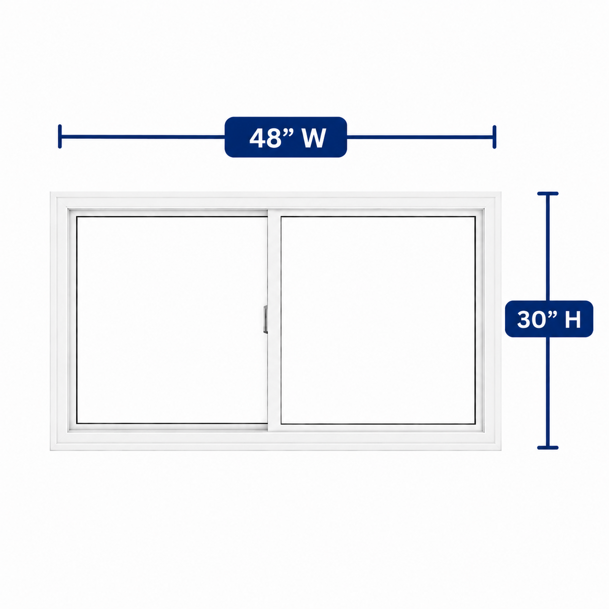 Double Slider Window 48-inch W x 30-inch H