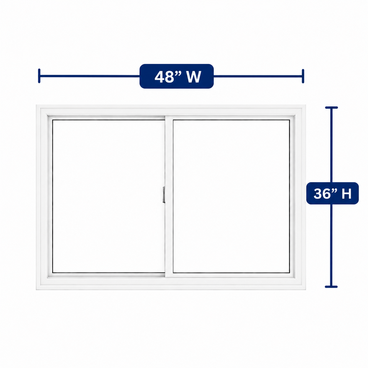 Double Slider Window 48-inch W x 36-inch H