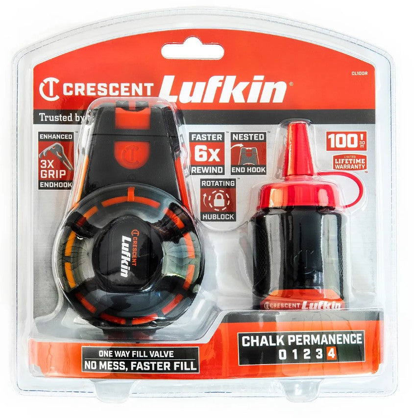 CONTRACTOR CHALK & REEL WITH REC CHALK 100FT