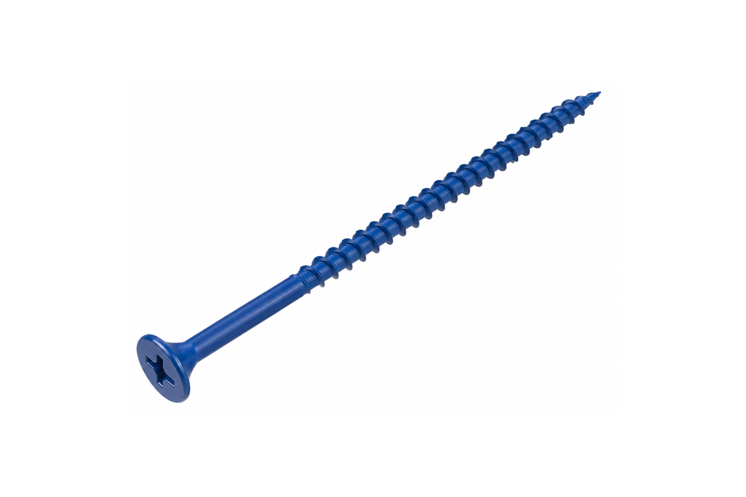 Blue Flat-Head Screw 3"