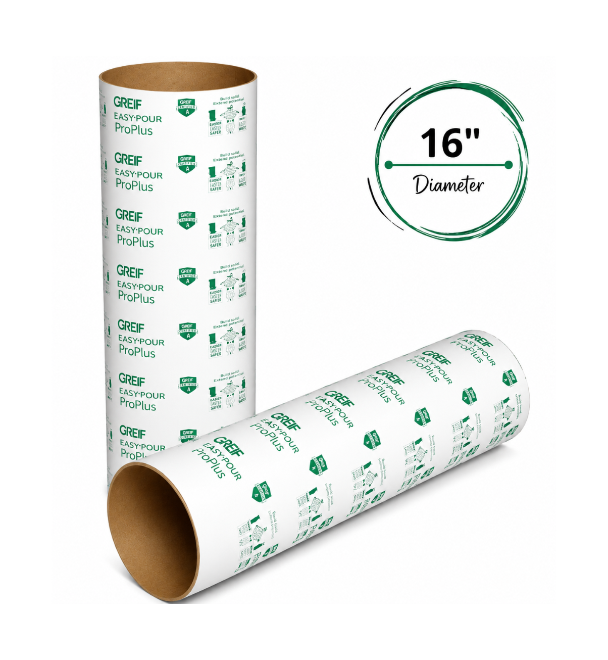 GREIF 16 in. x 12 ft. EasyPour Concrete Forming Tube/ Sonotube