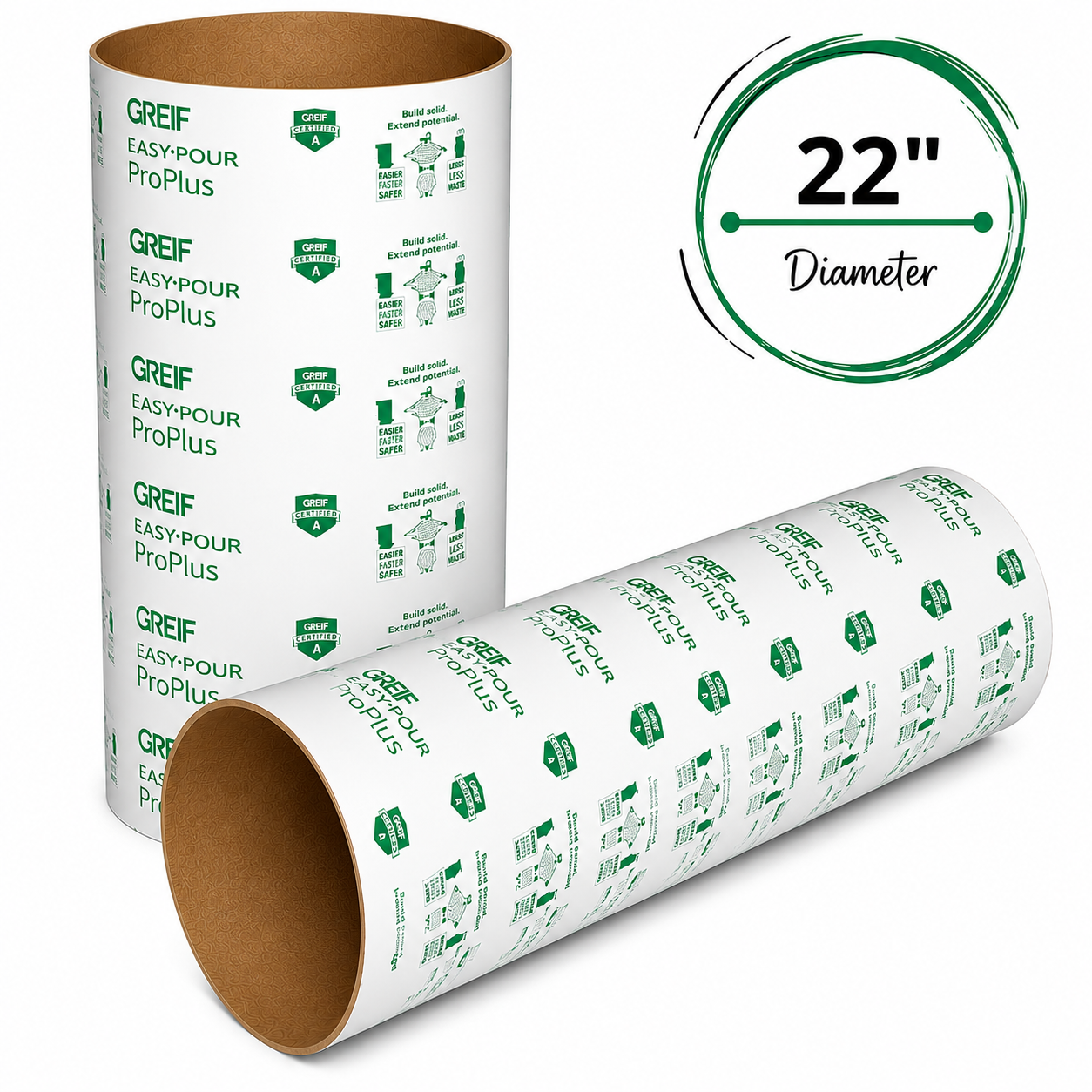 GRIEF 22 in. x 12 ft. EasyPour Concrete Forming Tube