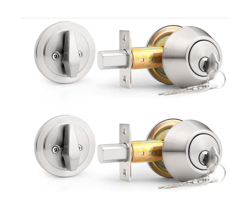 Keyed Alike Single Cylinder Deadbolts Brushed Nickel