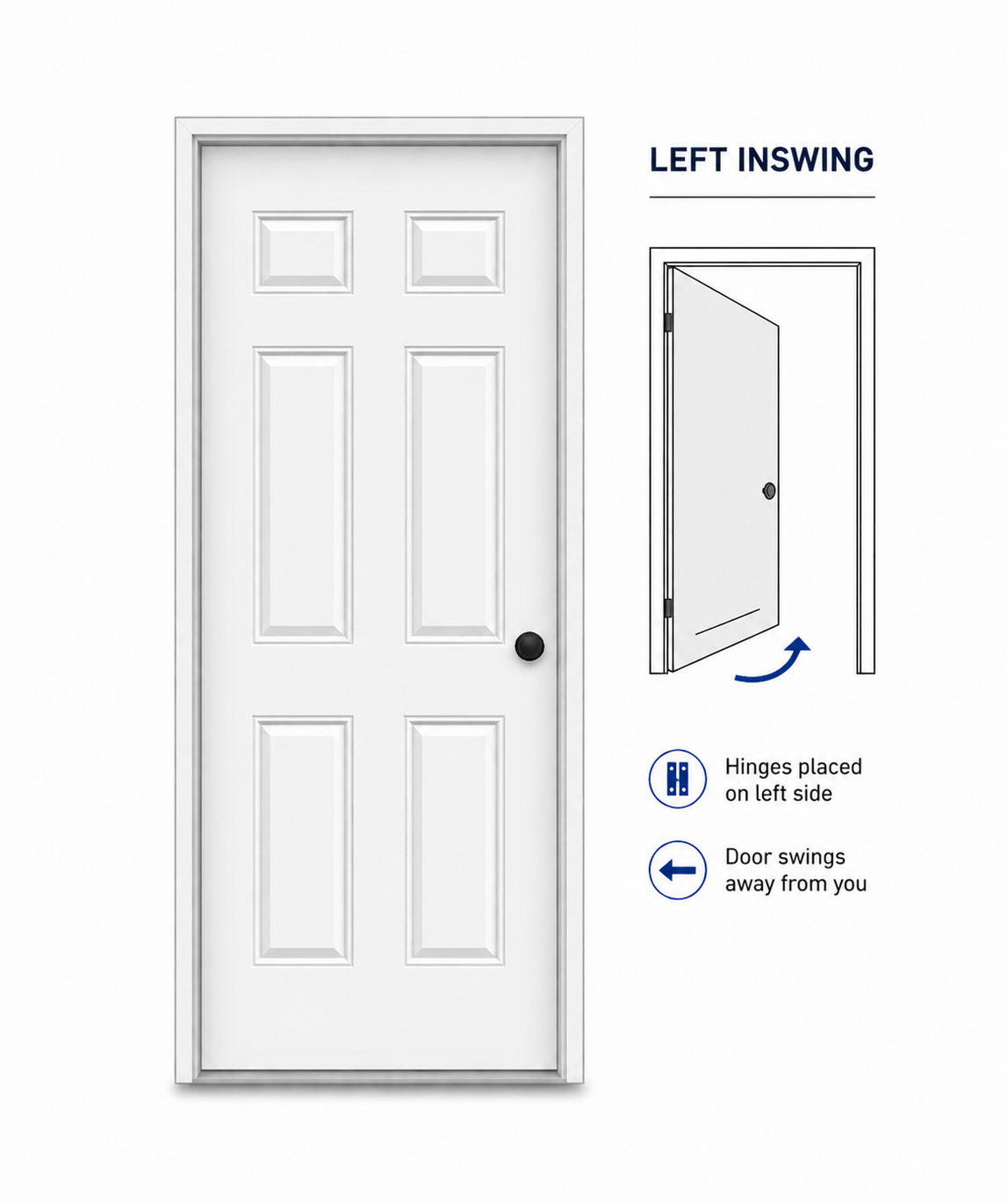 32*80 Left Side Single Door Full Glass