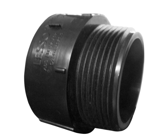 ABS Male Adapter Hub x MIPT 1.5" ABS plumbing