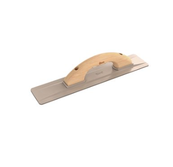 BEVEL END CAST MAGNESIUM FLOAT - 16" x 3 1/2" WOOD HANDLE
