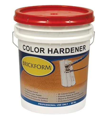 Light Gray Brickform Concrete Color Hardener