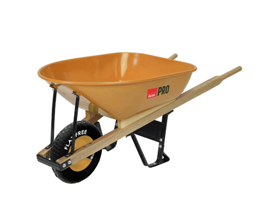 Wheelbarrow steel tray, 6 cu ft, flat free tire Accessory