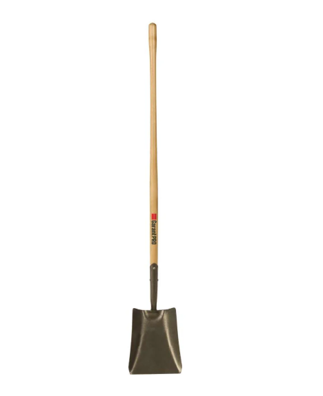 Square point shovel, long wood handle Accessory