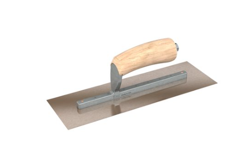 STAINLESS STEEL FINISHING TROWEL - SQUARE END - 12 X 4