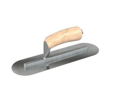 STEEL FINISHING TROWEL - ROUND END - 12 X 3-1/2