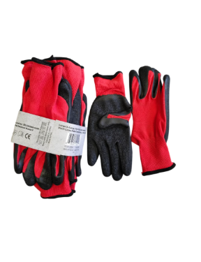 Large/X-Large, Size 10, Red Liner with Black Latex Palm Coated Gloves, 6 PR/PK,