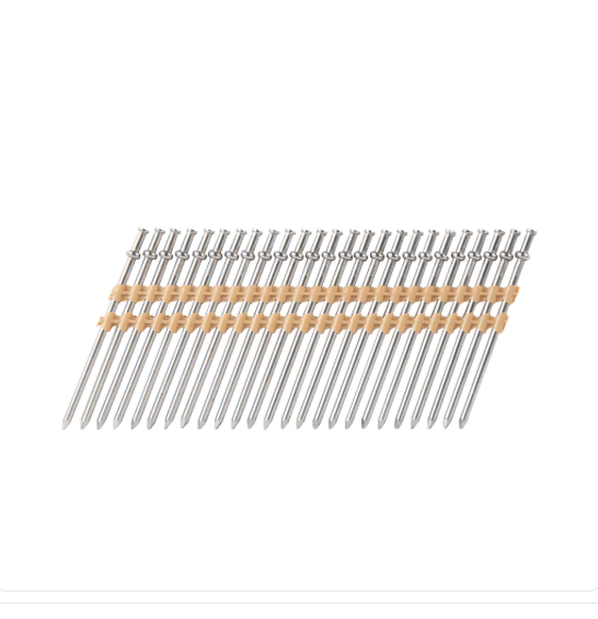 2-3/4 Inch x .131 21 Degree Smooth Shank Full Round Head Bright Basic Plastic Strip Nails - (2000/box)