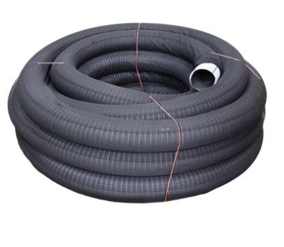 4 inch- Big -O Weeping Tile/Corrugated Filtered Pipe (100mm) x 100'(30m) Black- Regular - 100 ft -Waterproofing
