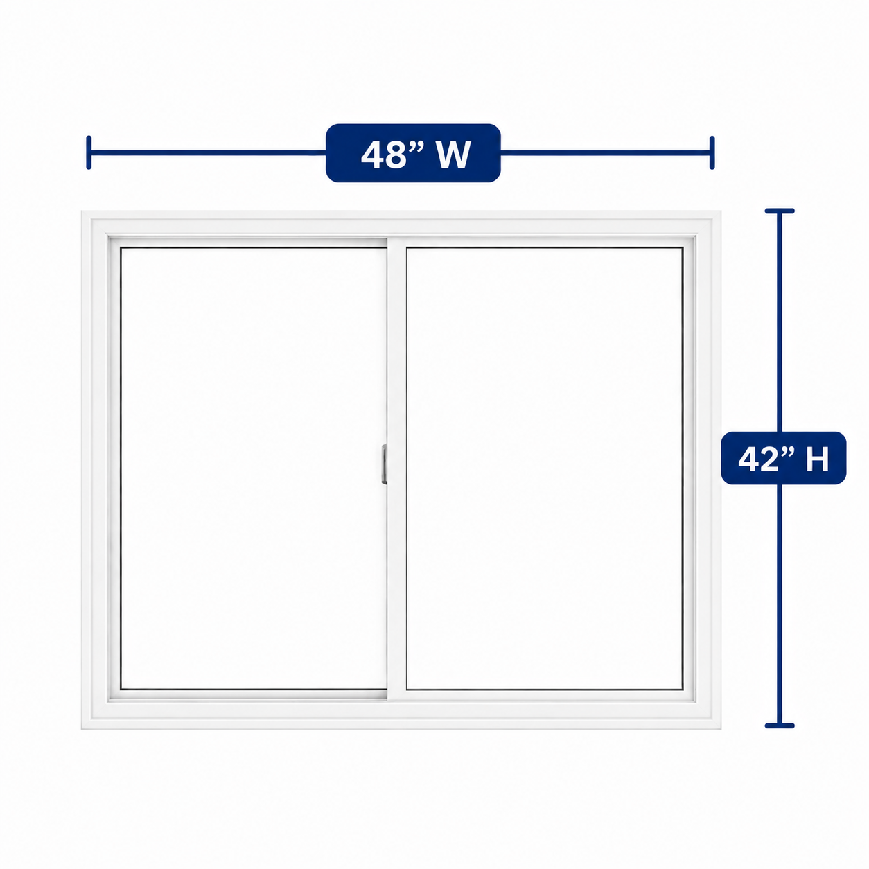 Double Slider Window 48-inch W x 42-inch H