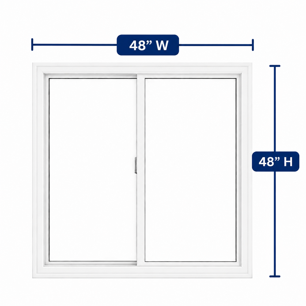 Double Slider Window 48-inch W x 48-inch H