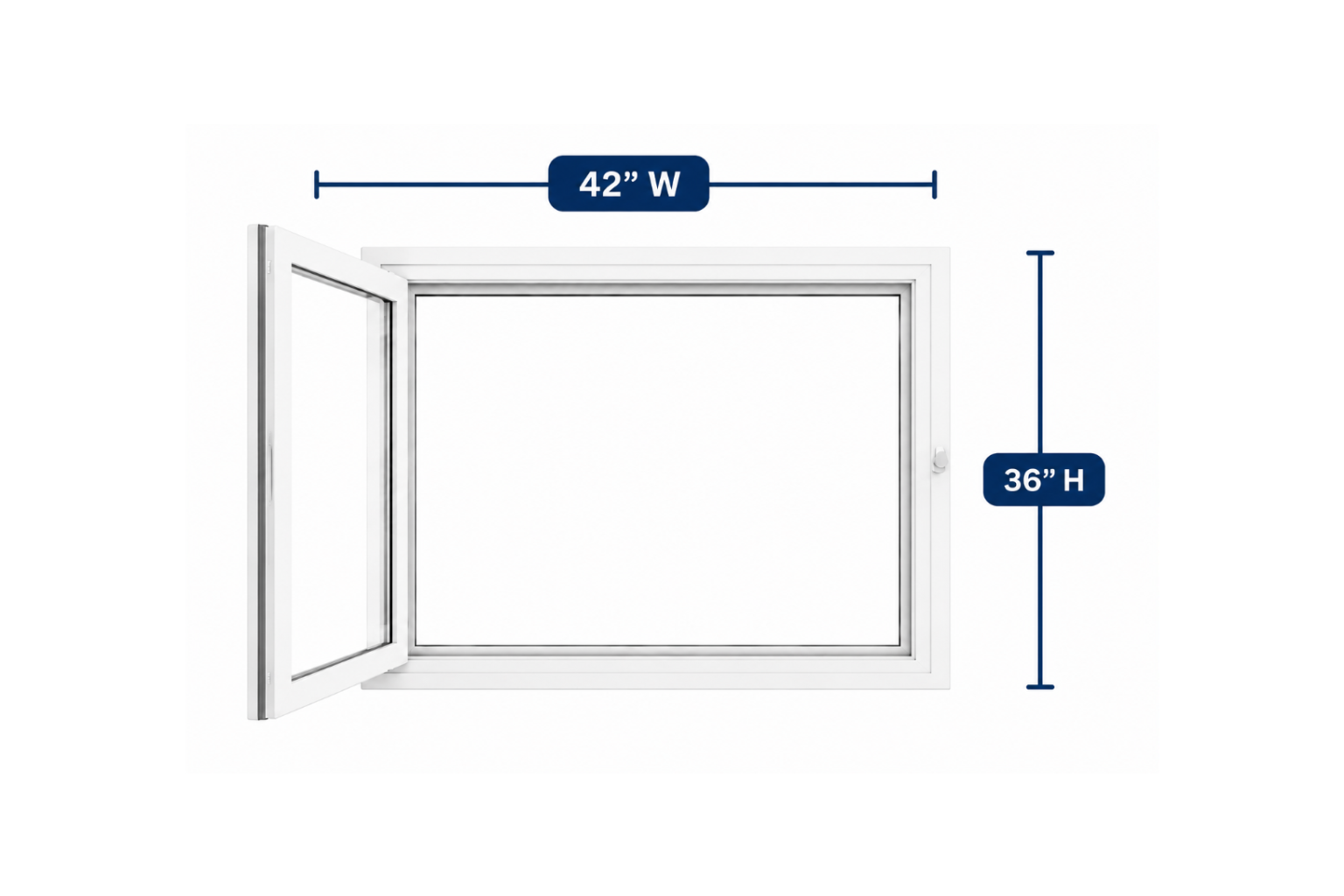 Hopper/Egress Window 42-inch W x 36-inch H