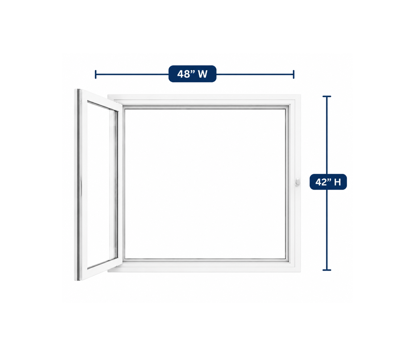 Hopper/Egress Window 48-inch W x 42-inch H