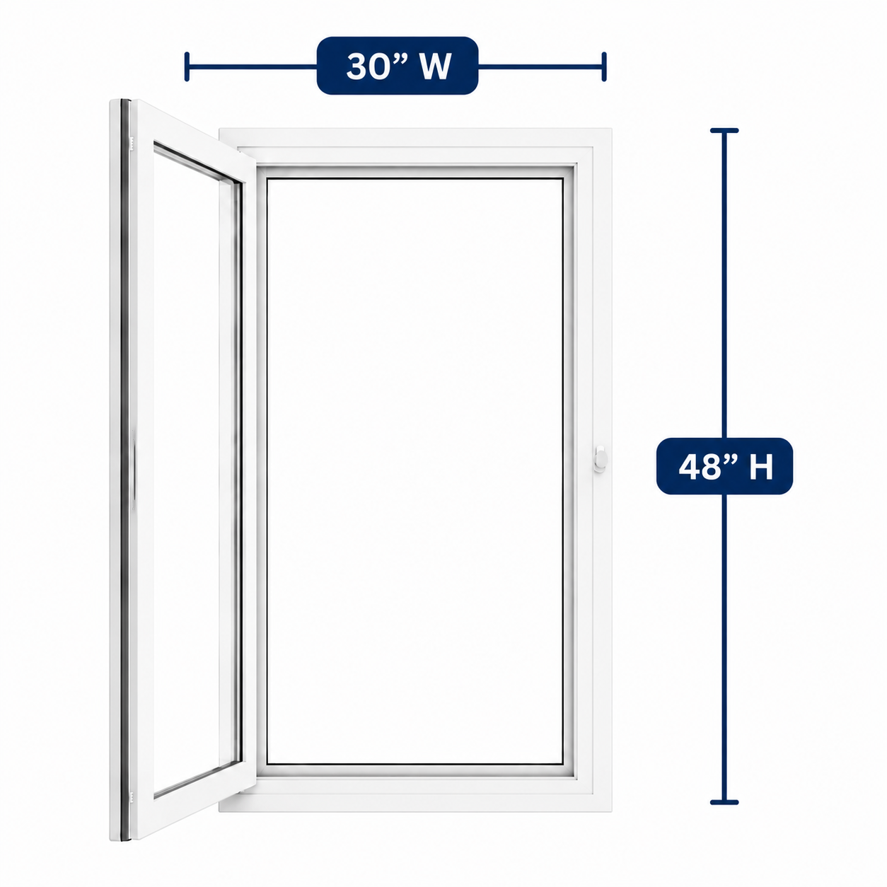 Hopper/Egress Window 30-inch W x 48-inch H