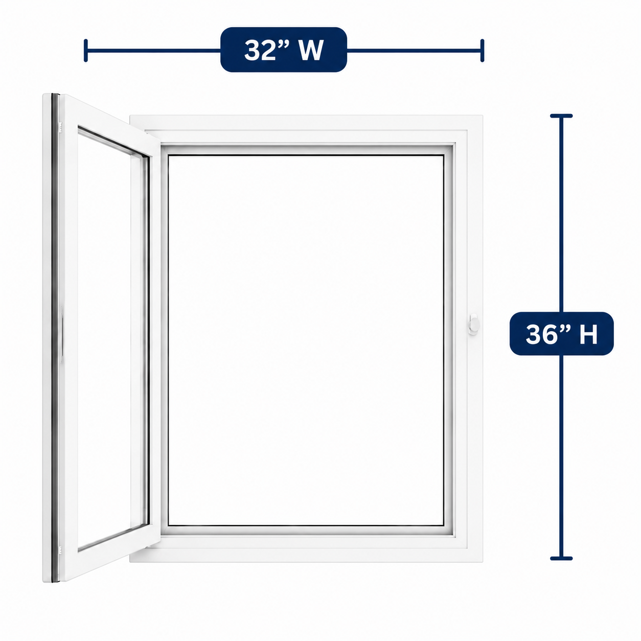 Hopper/Egress Window 32-inch W x 36-inch H