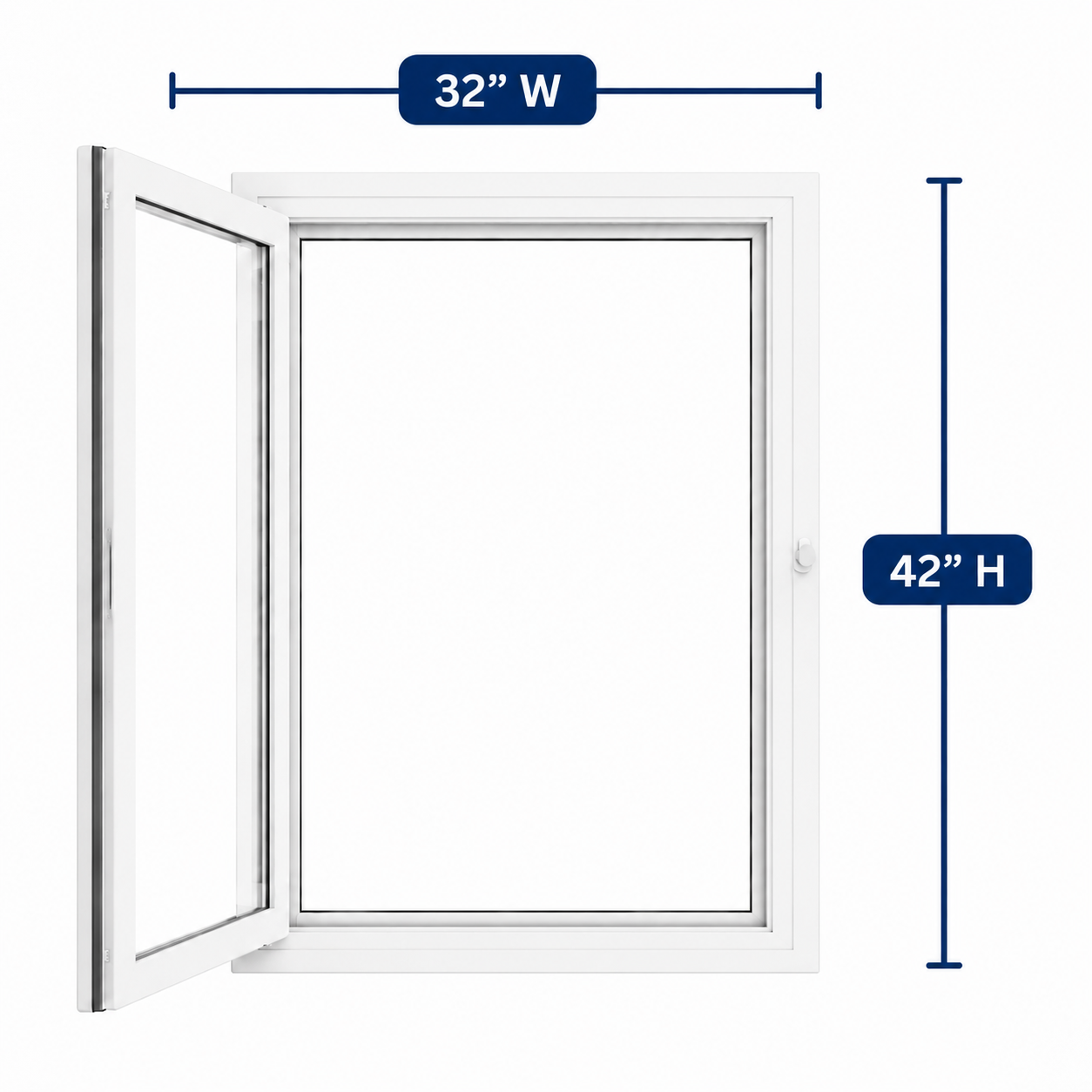 Hopper/Egress Window 32-inch W x 42-inch H