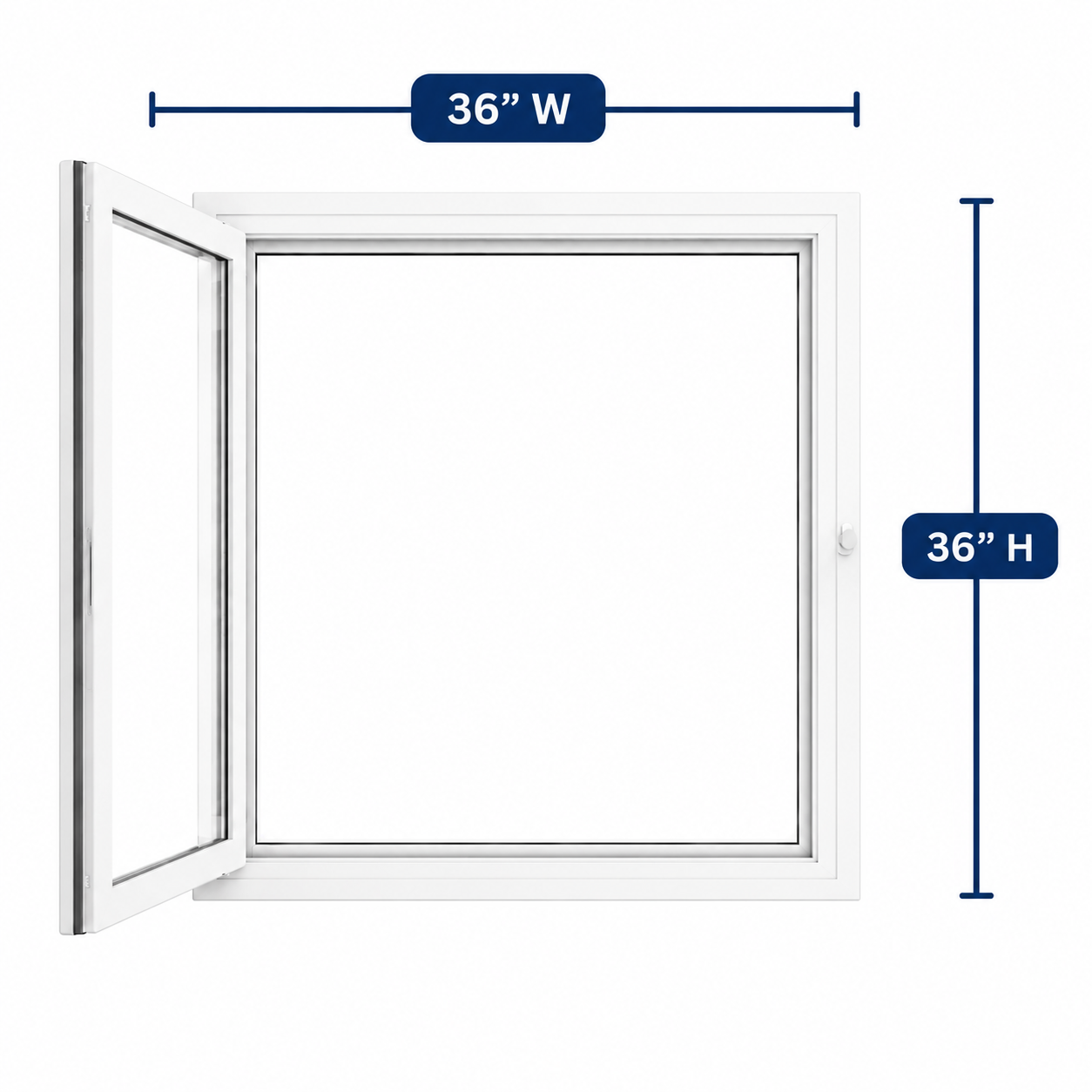 Hopper/Egress Window 36-inch W x 36-inch H