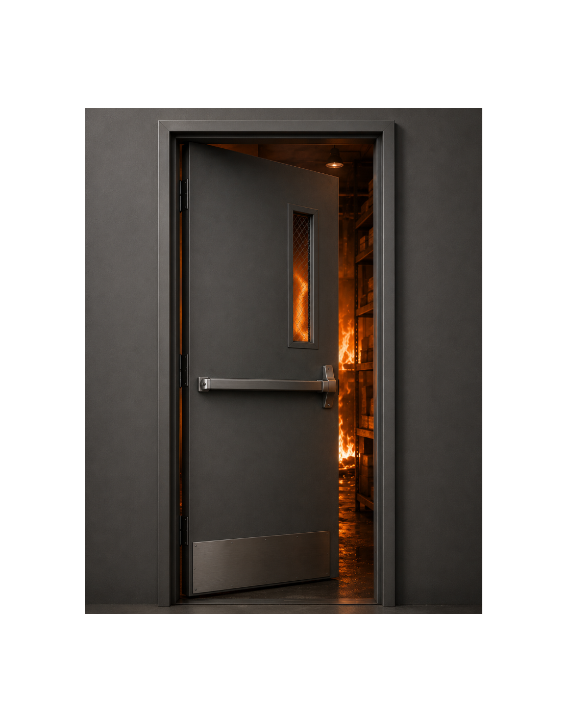 Fire rated door solid with Narrow vision