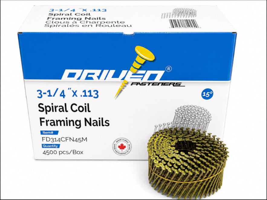 3-1/4 in. x .113in Spiral Coil Framing Nails (4500-Box)