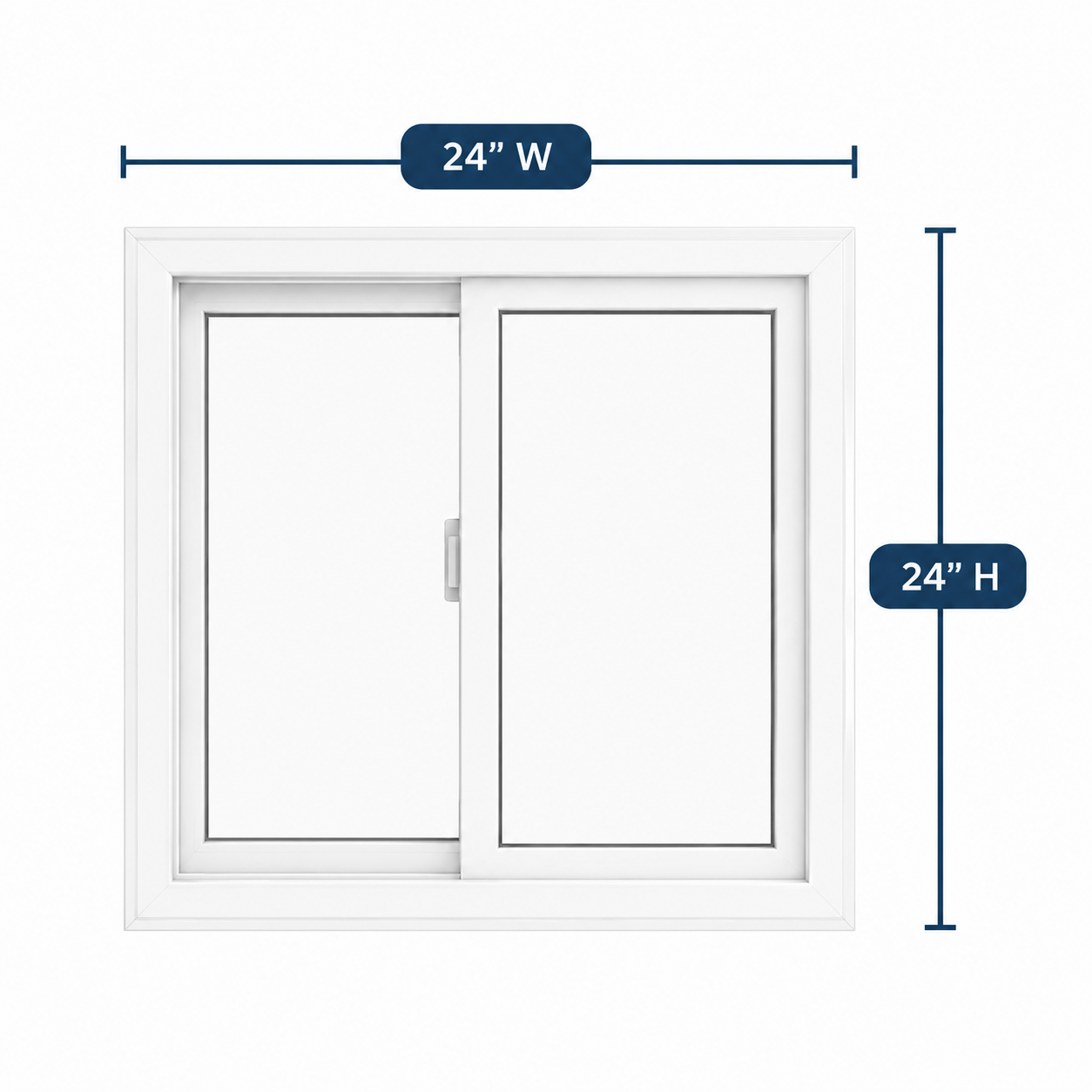 Single Slider Window 24-inch W x 24-inch